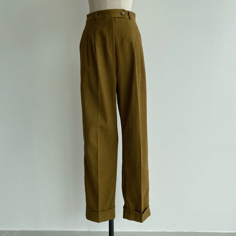 【nokcha original】roll up tapered pants/olive_np0460
