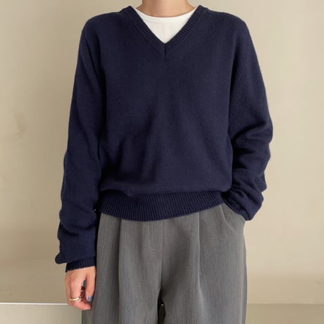 《予約販売》v neck simply knit/2colors_nt1904