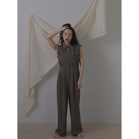- AUTHENTIC series - AUTHENTIC jump suit/melange brown_an0012