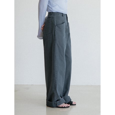 《予約販売》center press accent pants/2colors_np1250