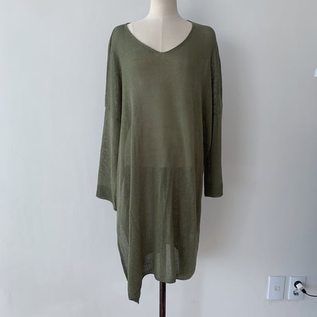《予約販売》s/s slit knit/2colors_nt0328
