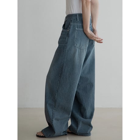 《予約販売》stripe rétro jeans/2colors_nj0136
