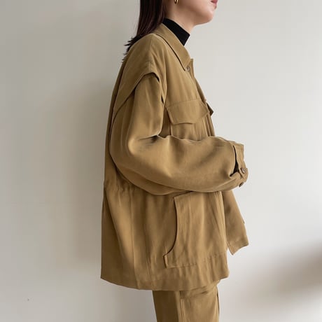 【nokcha original】2way military jacket/olive khaki_no0233
