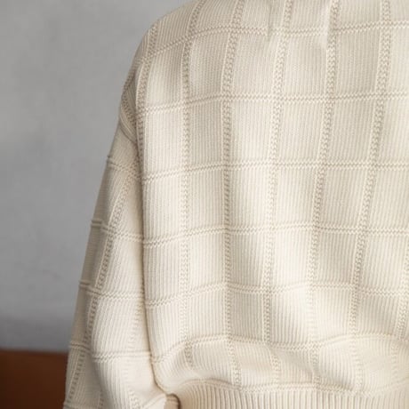 【nokcha original】block over knit/ivory_nt1264