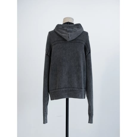 《予約販売》ash hoodie knit jacket/2colors_no0501