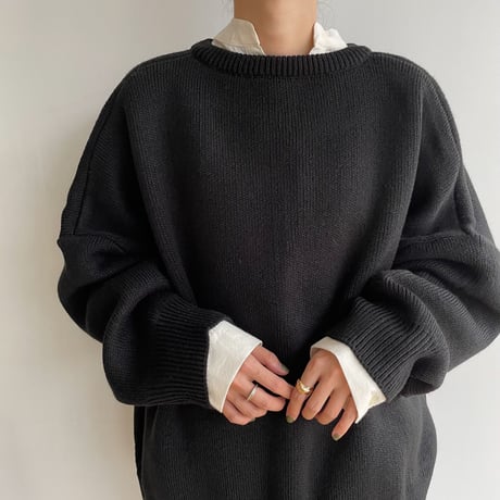 《予約販売》2way over knit cardigan/2colors_nt1464