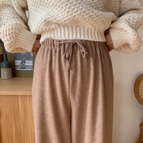 《予約販売》knit easy pants/2colors_np0295