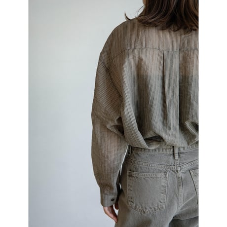 《予約販売》stripe mannish sheer shirt_nb0382