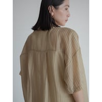 《予約販売》stripe mannish sheer shirt/2colors_nb0314