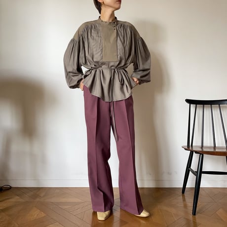【nokcha original】2way volume blouse/ moca_nt0842