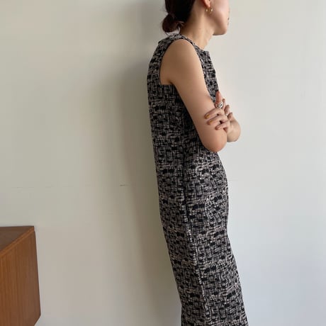 【nokcha original】jacquard all-in-one/black_np0639