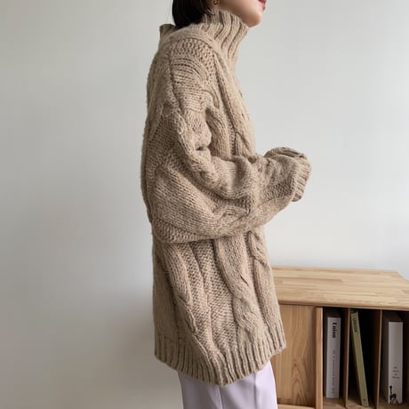 《予約販売》twist cable over knit_nt1224