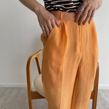 【nokcha original】quality sheer pants/light orange_np0416