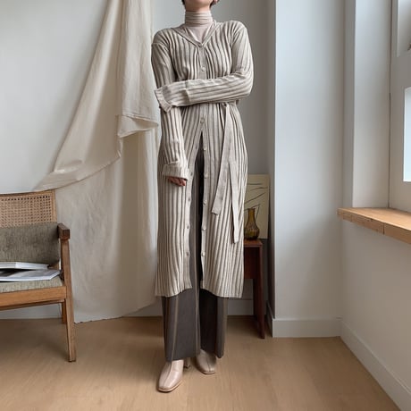 ✳︎予約販売✳︎lady knit long cardigan/2colors_nd0040