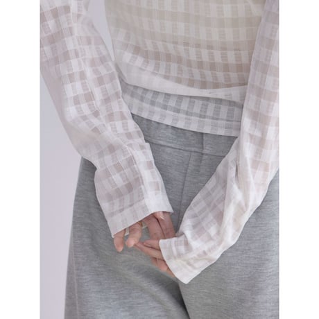 《予約販売》check sheer tops/2colors_nt2520