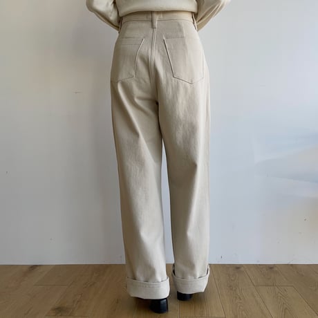 《予約販売》twill tuck wide pants/2colors_np0732