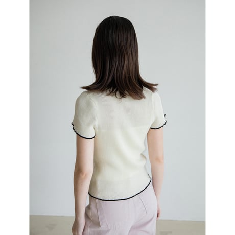 《予約販売》accent color lib knit tops/2colors_nt2581