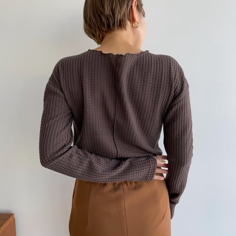 【nokcha original】jacquard piping tops/2colors_nt1043