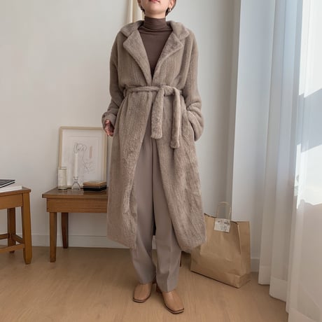 ✳︎予約販売✳︎shaggy gown coat_no0044