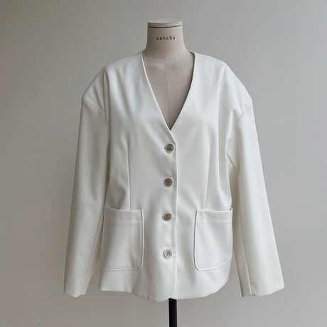 《予約販売》no collar jacket/2colors_no0280