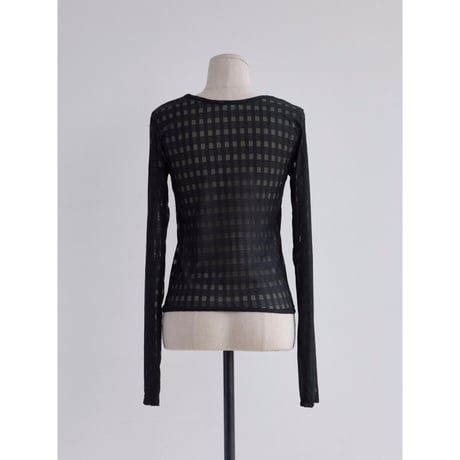 《予約販売》check sheer tops/2colors_nt2520