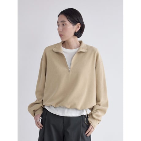 《予約販売》2way half zip rich pullover/3colors_nt2533
