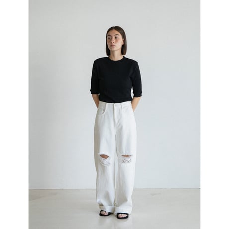 《予約販売》clash white cotton pants_np1249