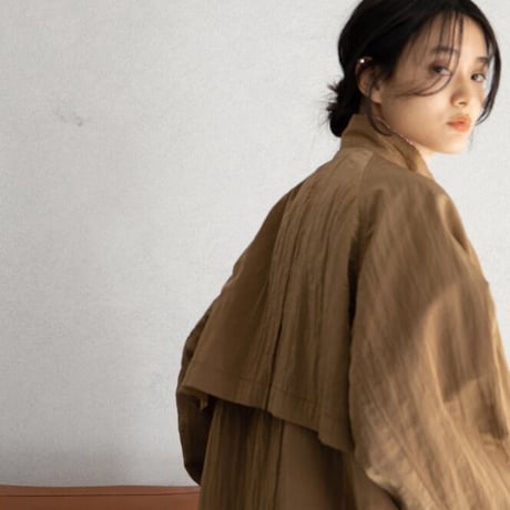 【nokcha original】washer quilting trench coat/beige_no0121