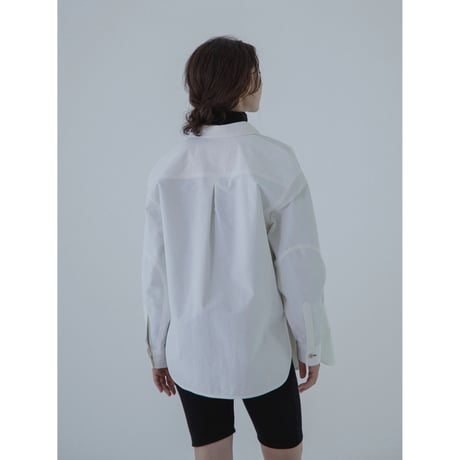 - AUTHENTIC series - button down mannish shirt/ivory_an0022