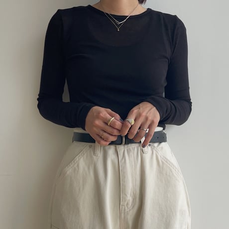 《予約販売》sheer basic tops/4colors_nt1837