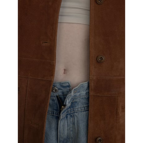 - AUTHENTIC series - real suède rich jacket/camel_an0037