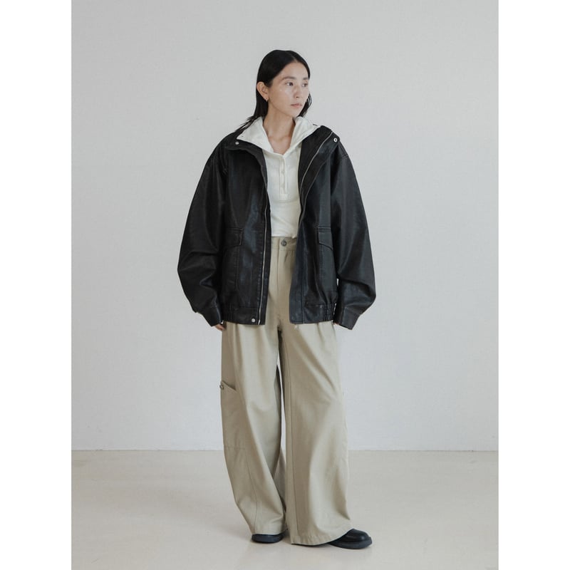 予約販売》ash fake leather jacket/2colors(unisex)_n