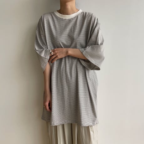 《予約販売》pin border over tee/2colors(unisex)_nt1695