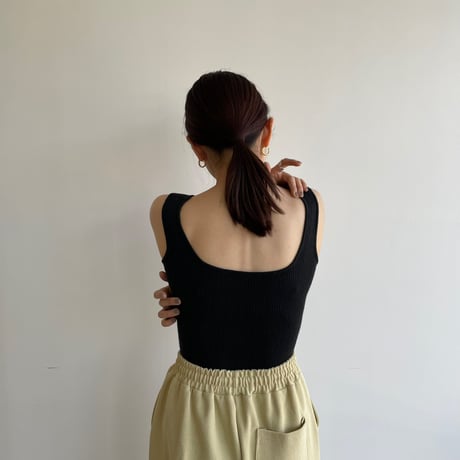 《予約販売》décolleté knit tank top/3colors_nt1610