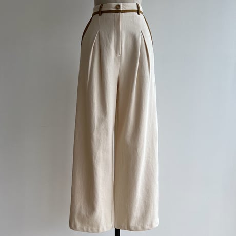 【nokcha original】piping pants/ivory_np0594
