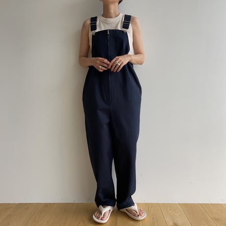 【nokcha original】material over all/navy_np0831