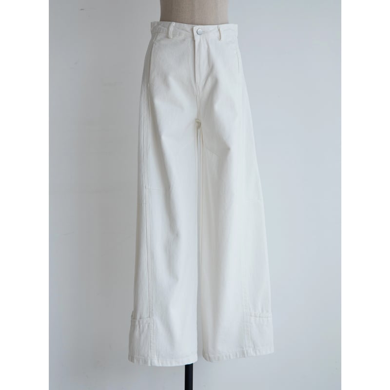 【NOKCHA】warm accent oval pants/ベージュS nokcha original】string washer oval pants/2colo