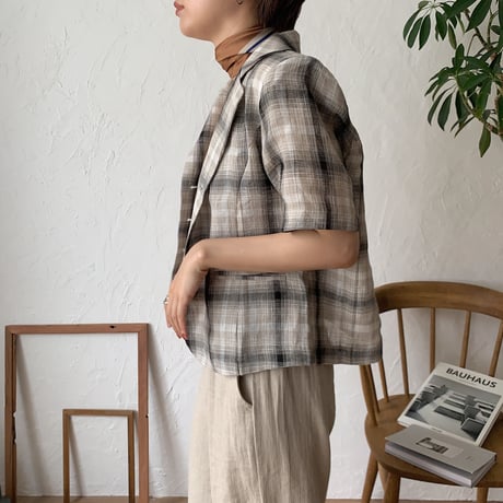 《予約販売》s/s check jacket/2colors_no0089