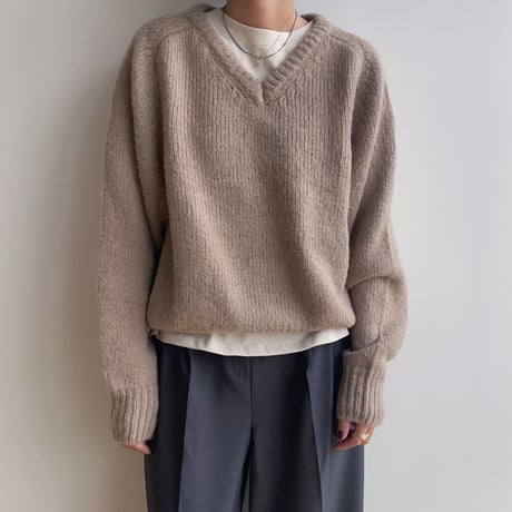 《予約販売》mohair v neck over knit/2colors_nt1855