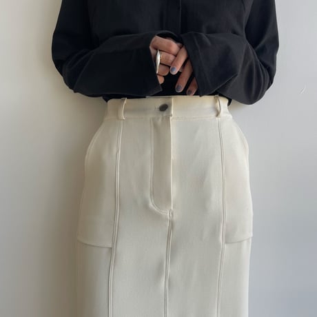 【nokcha original】material long skirt/2colors_ns0086