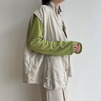 《予約販売》linen military vest_nt1333