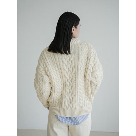 《予約販売》mannish cable knit pullover/2colors_nt2433