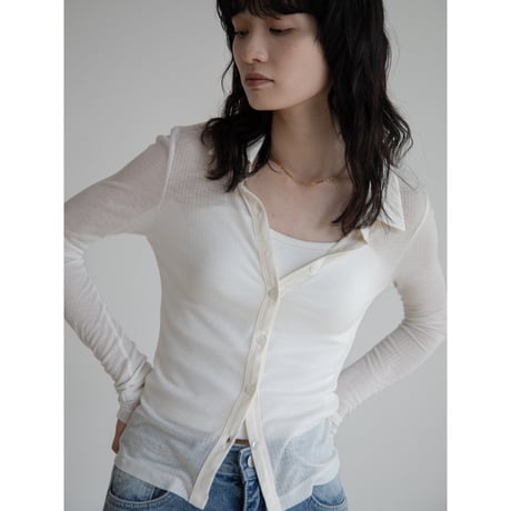 《予約販売》shirt like sheer tops/2colors_nt2259