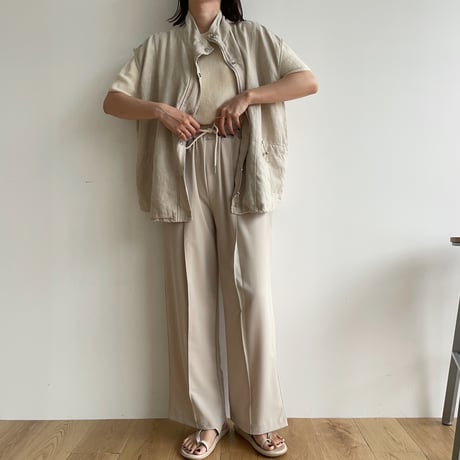 《予約販売》linen military vest_nt1333