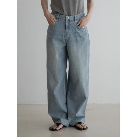 《予約販売》stripe rétro jeans/2colors_nj0136