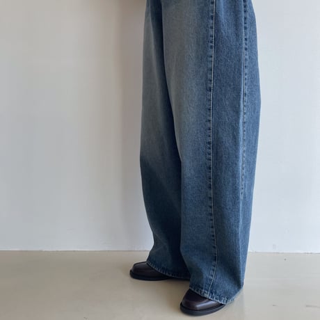 《予約販売》side tuck wide jeans/2colors_nj0096