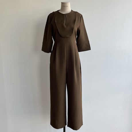 【nokcha original】rich jumpsuit/brown_np0670