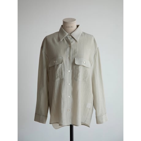 《予約販売》material sheer shirt/3colors_nb0276
