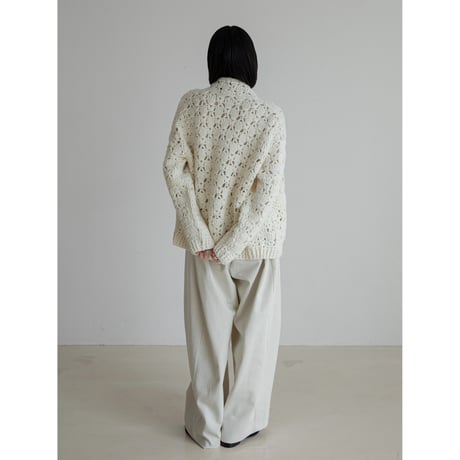《予約販売》crochet over knit cardigan_no0435
