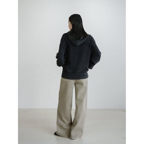 《予約販売》ash hoodie knit jacket/2colors_no0501